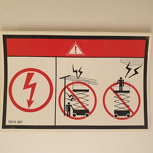 7814 381 Dekal strøm fare 7814381