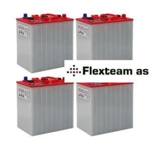 Batteri 6V 260Ah 260x180x275mm diagonale poler liftbatteri- golfbilbatteri 4pakk tilbud pris