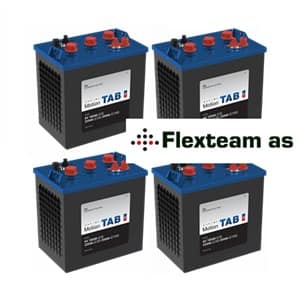 TAB 6 volt 225Ah batteri 4pakk tilbud pris