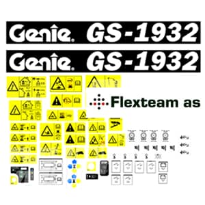 232075GT Genie lift dekalsett