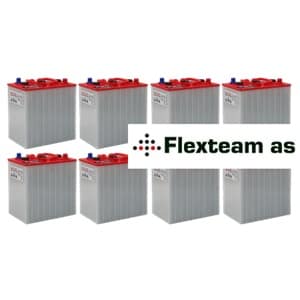 Batteri 6V 260Ah, 260x180x275mm diagonale poler 8pakk liftbatteri, golfbilbatteri