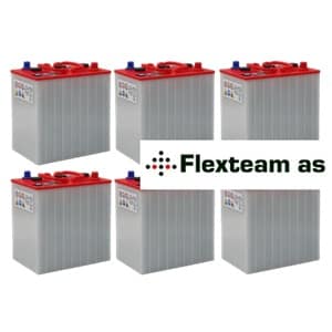 Batteri 6V 260Ah 260x180x275mm diagonale poler liftbatteri- golfbilbatteri 6pakk tilbud pris