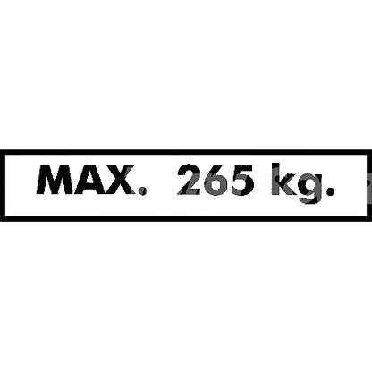 1703794 JLG dekal max 265 kg